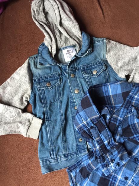 Košeľa + riflova bunda, 128