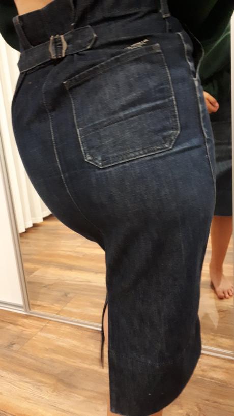 Riflová dlhá sukna s vysokym pasom levis vel 34/36, levis,36