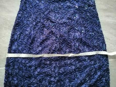 Luxus vyšívané modré šaty petrakocianova, v38-40, 40