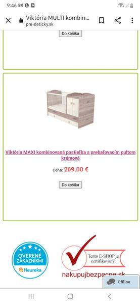 Nemá niekto túto kombi postieľku?