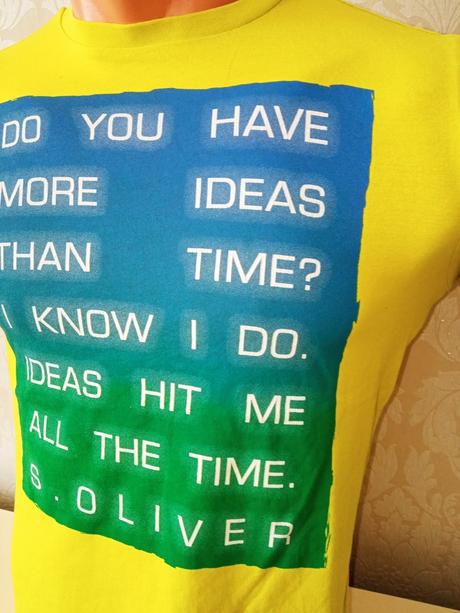 Zeleno-žlté tričko s potlačou a nápismi (140), s.oliver,140