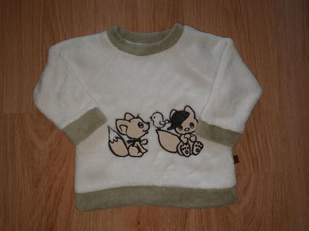 Unisex huňatá mikinka 80/86, okay,80