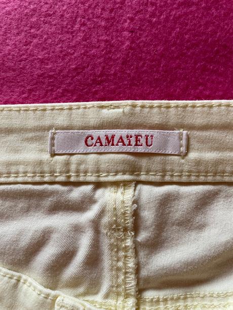 Žlté 3/4 nohavice, camaieu,42