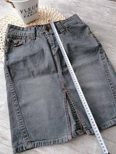 Riflová suknička šedá s, s