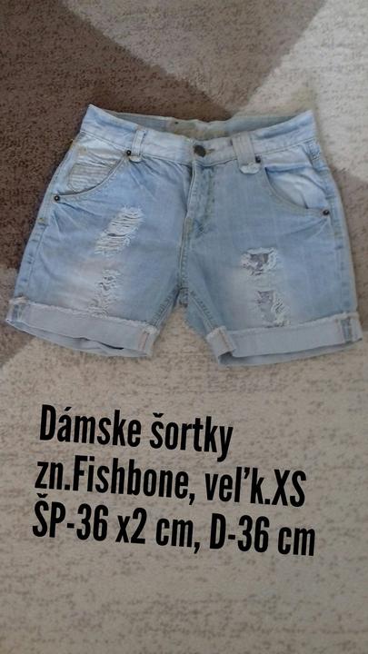 Dámske rifľové šortky, fishbone,xs