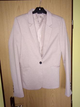 Krasne bezove melirovane kvalitne sako 38 top stav, takko,m