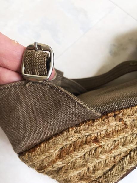 Naturálne sandálky na klíne, 38