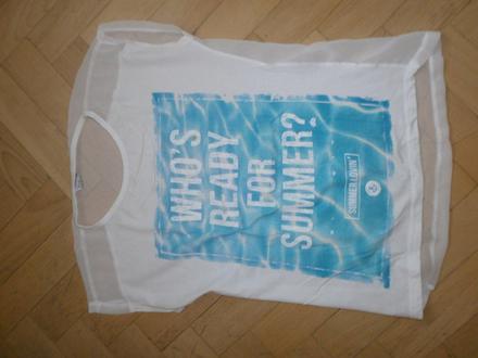 Tričko s priehľadným zadným dielom, xs