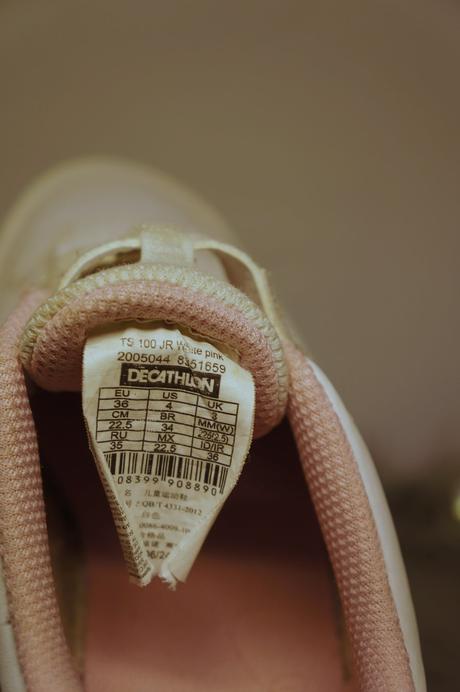 Tenisky, nosené na telesnú výchovu, decathlon,36