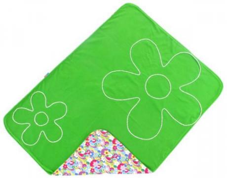 Obojstranná deka zelená/lúka,