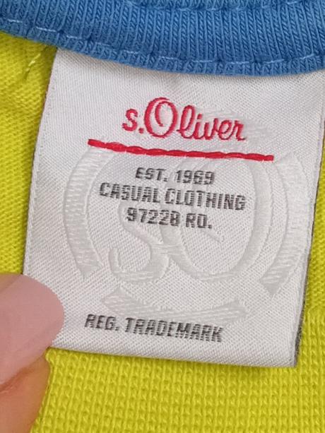 Zeleno-žlté tričko s potlačou a nápismi (140), s.oliver,140