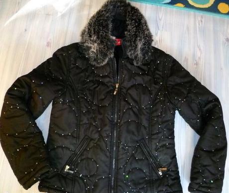 Zimná bunda s trblietkami, m