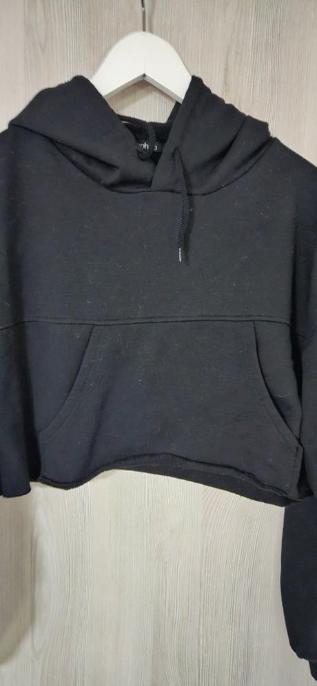 Čierna crop mikina, m