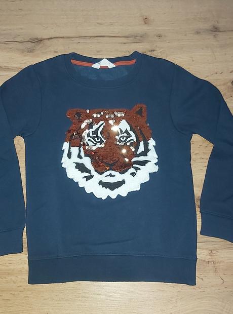 Mikina s tigrom 122/128, h&m,122