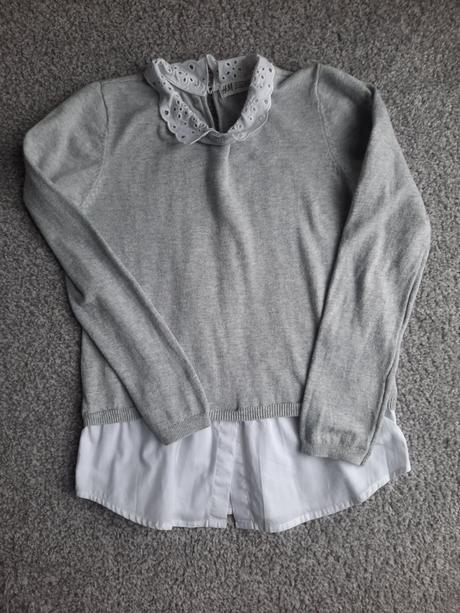 Sivy svetrik, h&m,134