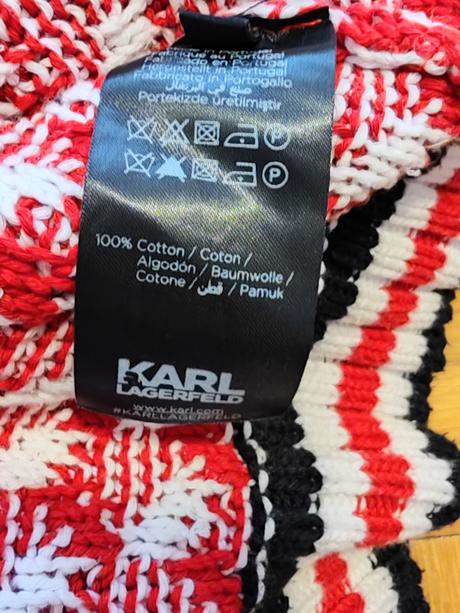 Karl lagerfeld originál luxusný, kvalitný sveter, l