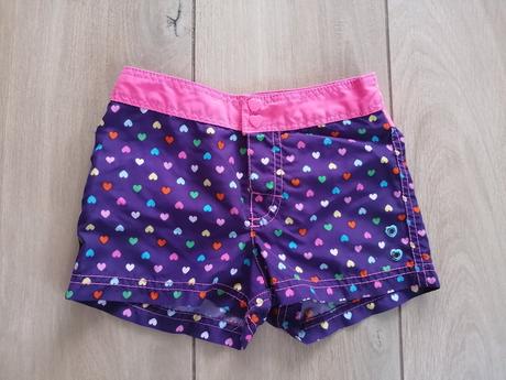 Kraťasy šortky so srdiečkami ľahké na leto, h&m,110