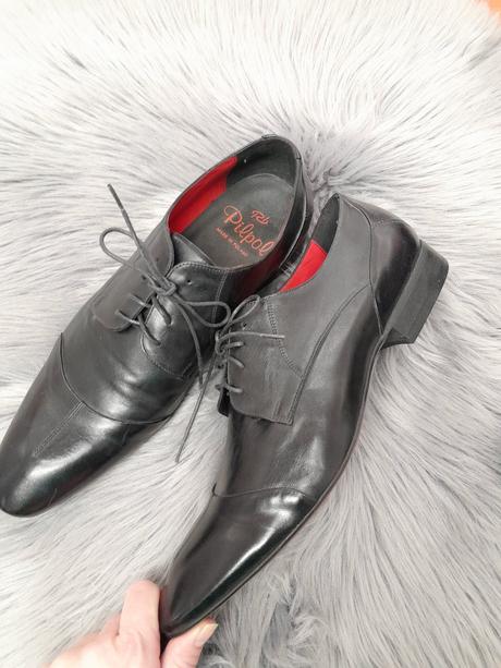 Pánske kožené topánky 8076 b, 45