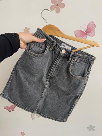 Riflová sukňa zara, zara,s