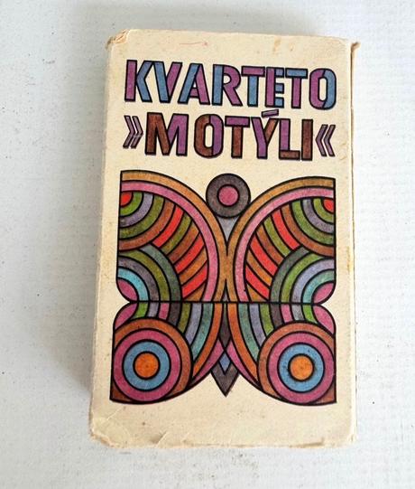 Stare retro kvarteto motyle komplet retro hracka,