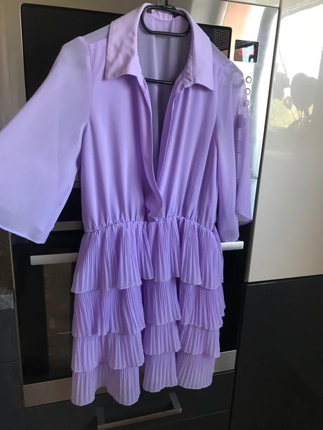 Zara fialkové letné šaty, zara,s