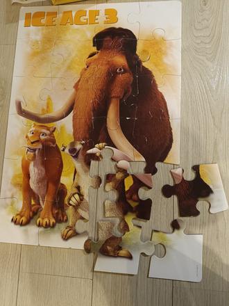 2x veľké puzzle doba ľadová + minnie,