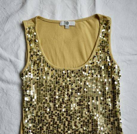 Zlaté šaty v 34/36, 36