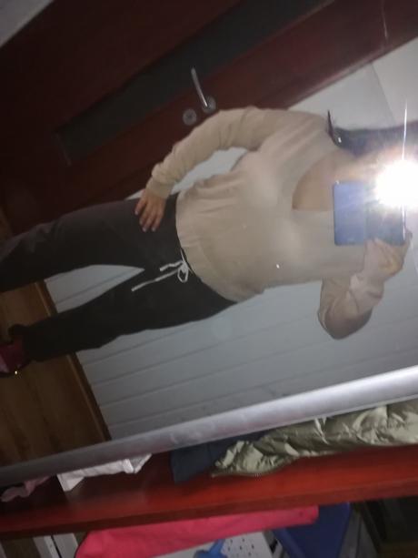 Elegantný pulóver s hlbokým vystrihoml/xl, h&m,xl