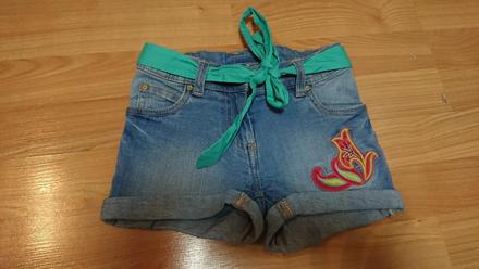 Dievcenske riflove elasticke sortky, lupilu,110