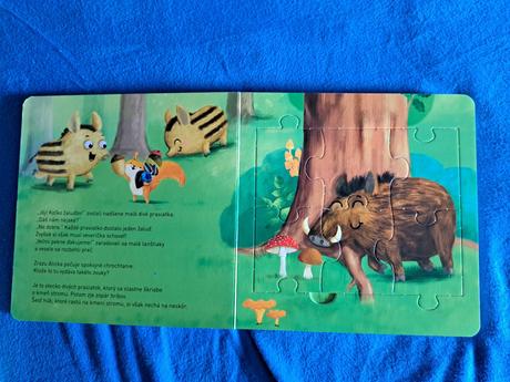Kniha puzzle zvieratka v lese, 