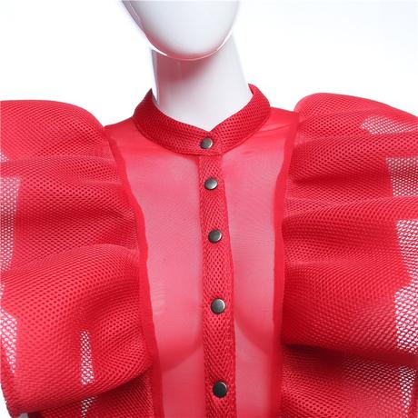 Cervene body s volanom a cvockami vel.m/l, l