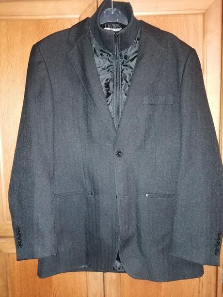 Pánske čierne športové sako so zipsom, f&f,m