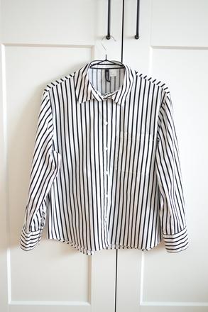Bielo-čierna košeľa s, h&m,s