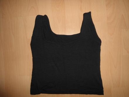 Cierne kratke tielko - tricko, xs