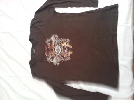 Hnede tricko s dlhym rukavom, 44