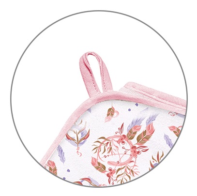 Babyono detská osuška s kapucňou 100x100cm ružová, 