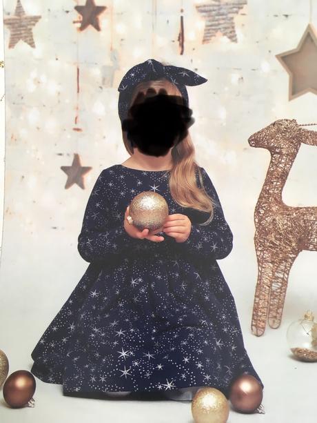 Vianočné šaty + čelenka aj pre sestričky 98 a 110, 98