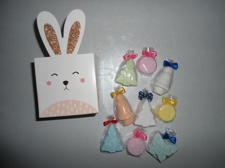 Šumivé bomby do kúpeľa - darčeková krabička zajko, 