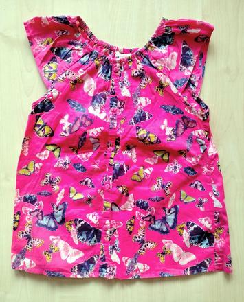 Blúzka motýle, h&m,122