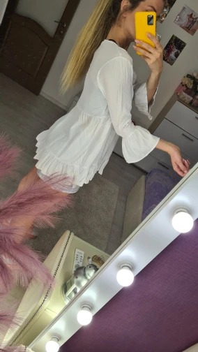 Biela tunika/minisaty, 