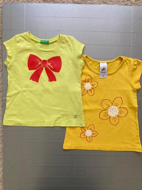 Tricka s kratkym rukavom, zlte, benetton,92