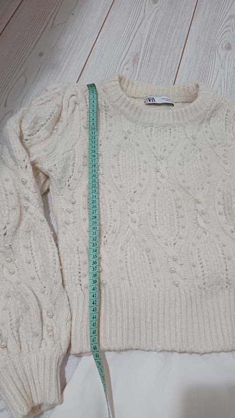 Perličkový pulover, zara,m