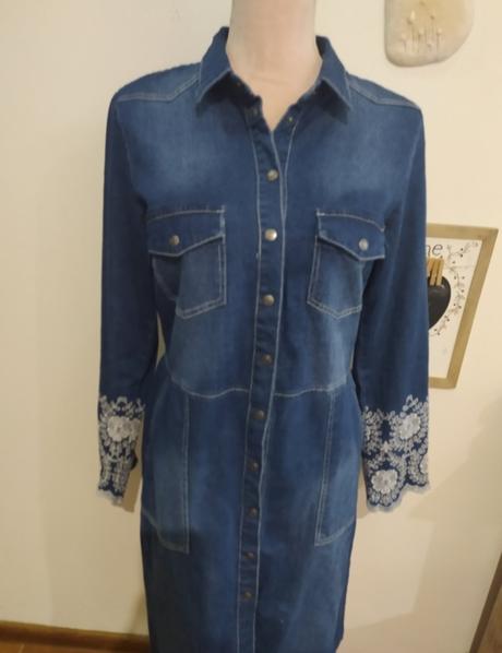 Riflové šaty, bonprix,m