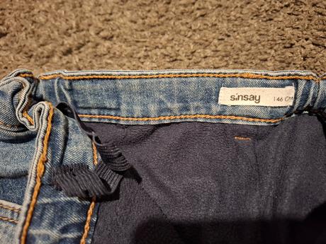 Zateplené rifle flisom-teplé, sinsay,140