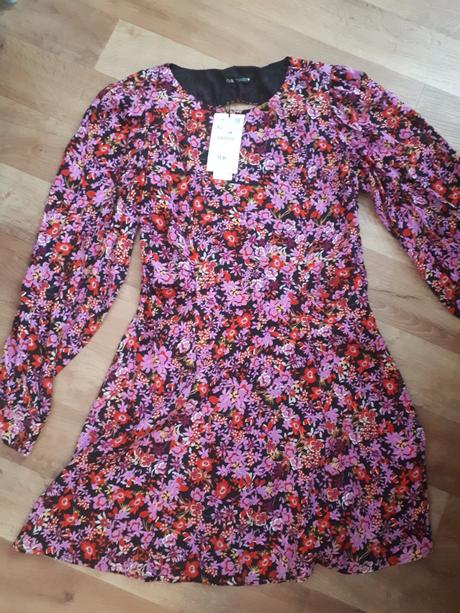 Saty s kvetinovym vzorom zara, zara,xl