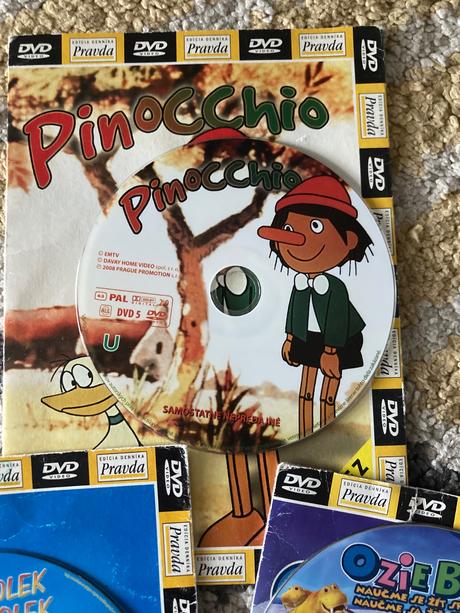 Dvd pinocchio, lolek a bolek, ozie boo, 