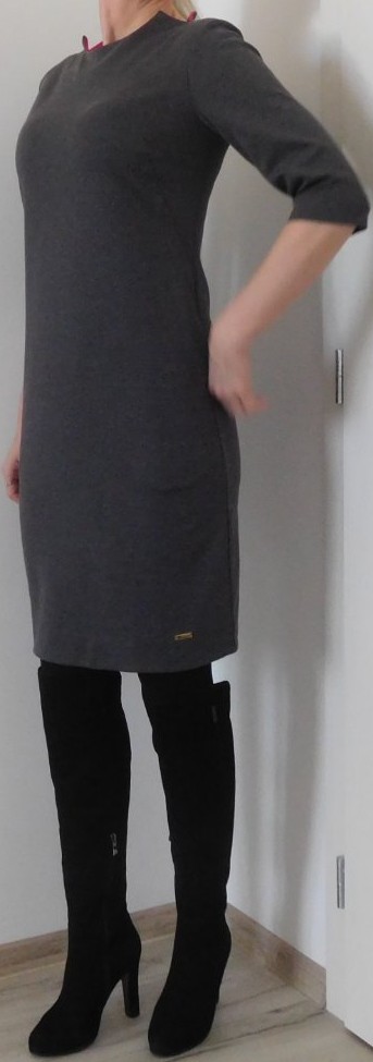 Elegantné elastické šatočky s ružovým detailom, 36, 36