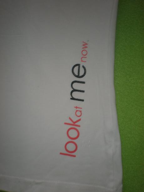 Biele tričko look at me now, xs