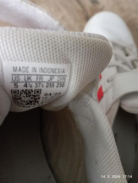Tenisky biele + modré (už s poštovným), adidas,37