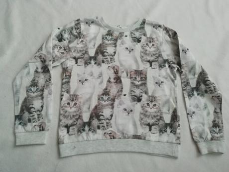 Mačičkové tričko  122/128, h&m,122